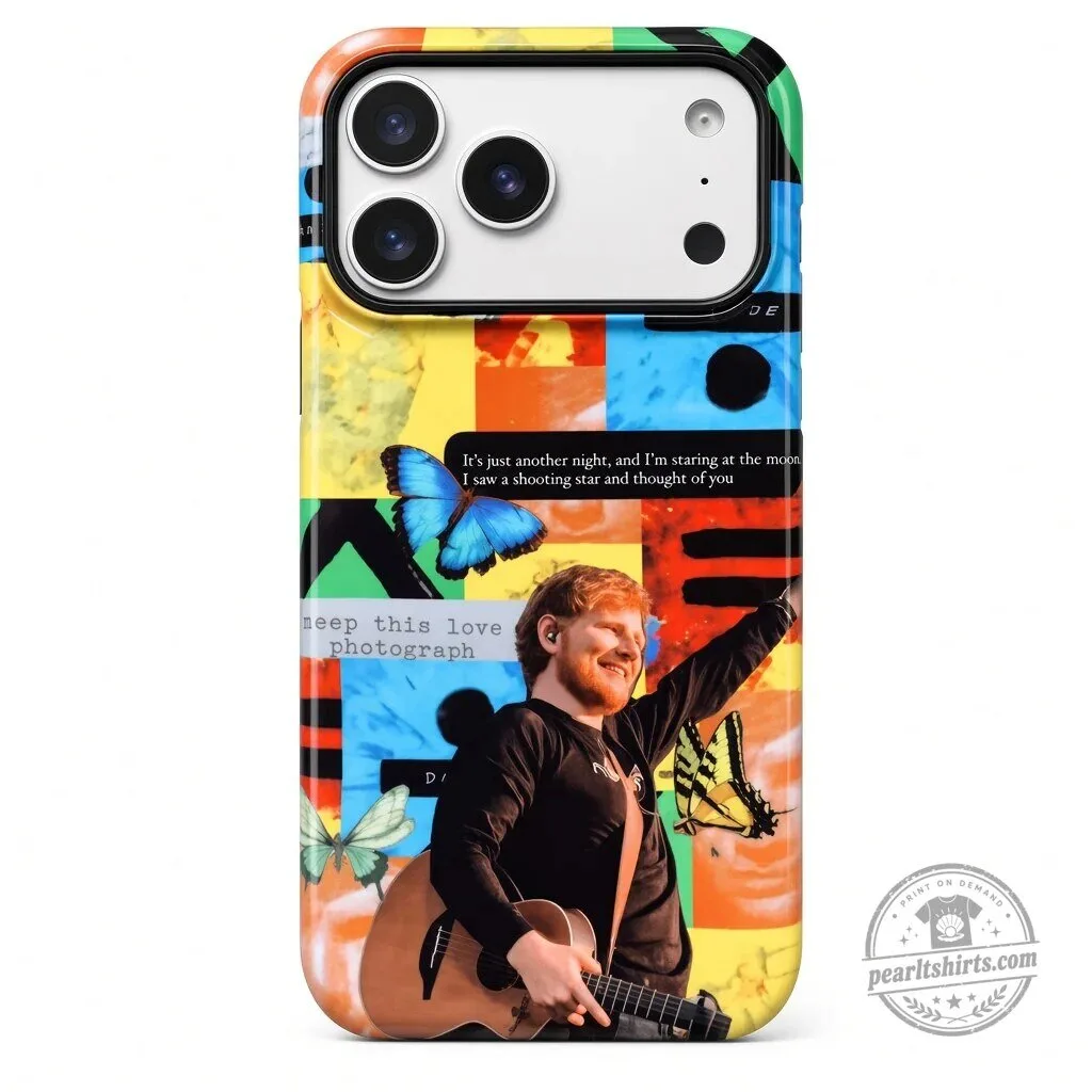 Ed Sheeran Photograph Song Lyrics Colorful Collage iPhone Phone Case