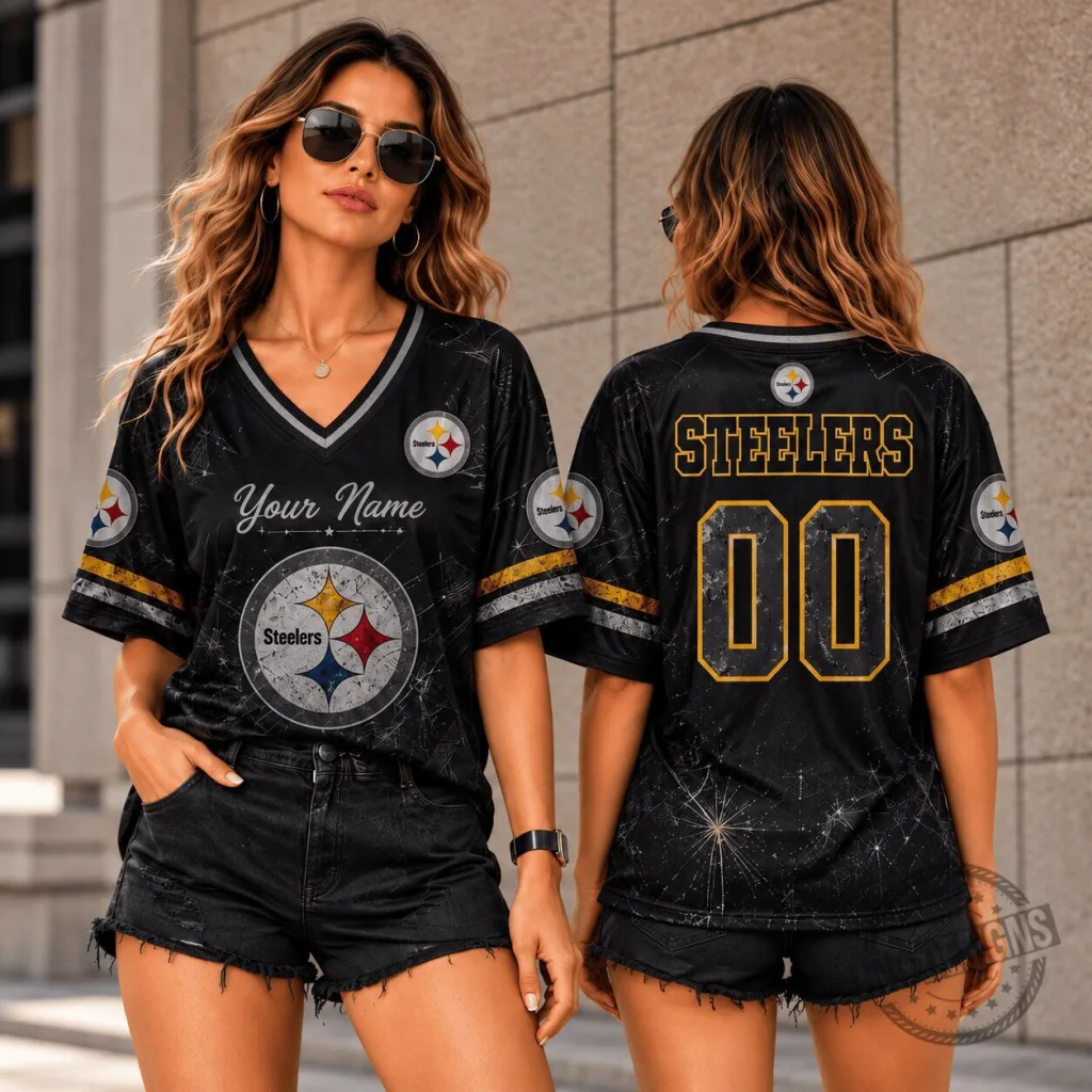 Pittsburgh Steelers Personalized Football Team Black and Gold Fan Jersey