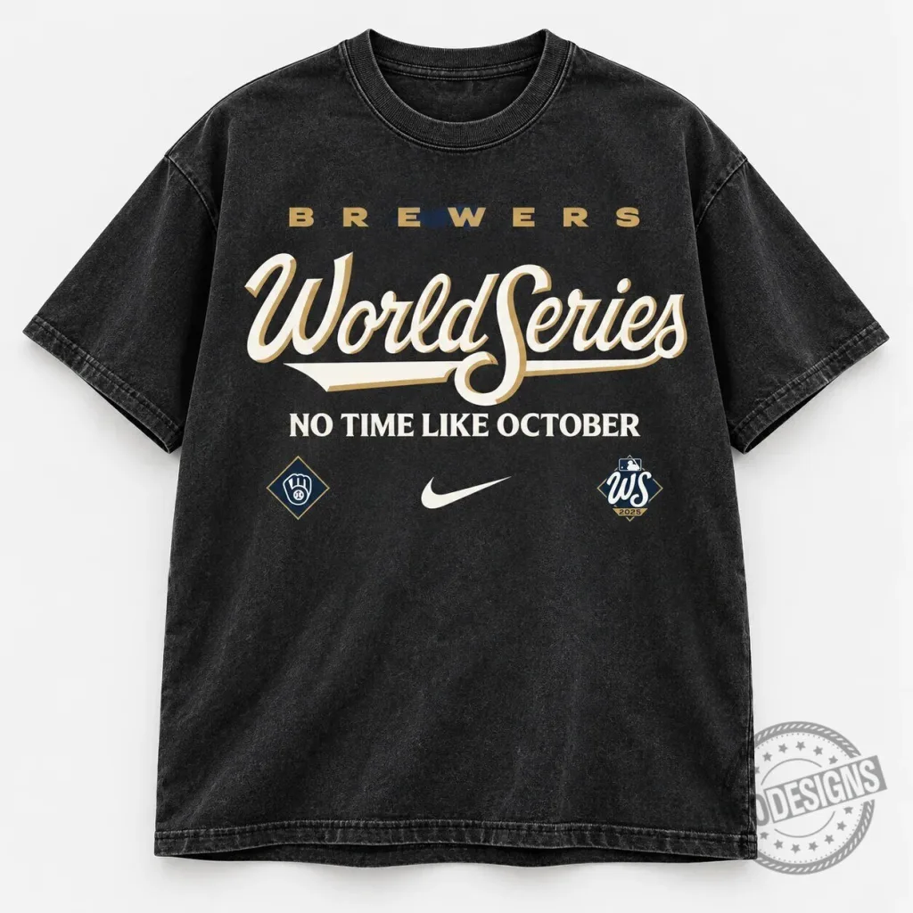 Milwaukee Brewers World Series 2026 Washed Black Baseball Fan T-Shirt Milwaukee Brewers World Series 2026 Washed Black Baseball Fan T-Shirt