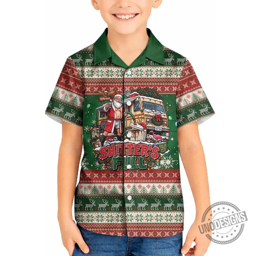 Christmas Vacation Shitter's Full Funny Santa Claus Hawaiian Shirt
