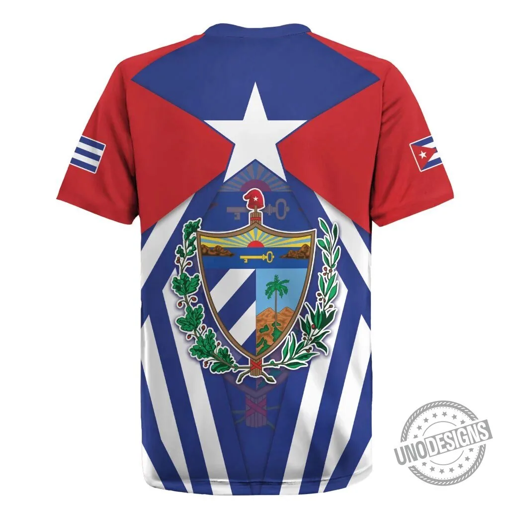 Cuba Flag Cuban Trogon Coat of Arms Rugby Jersey 5 Cuba Flag Cuban Trogon Coat of Arms Rugby Jersey