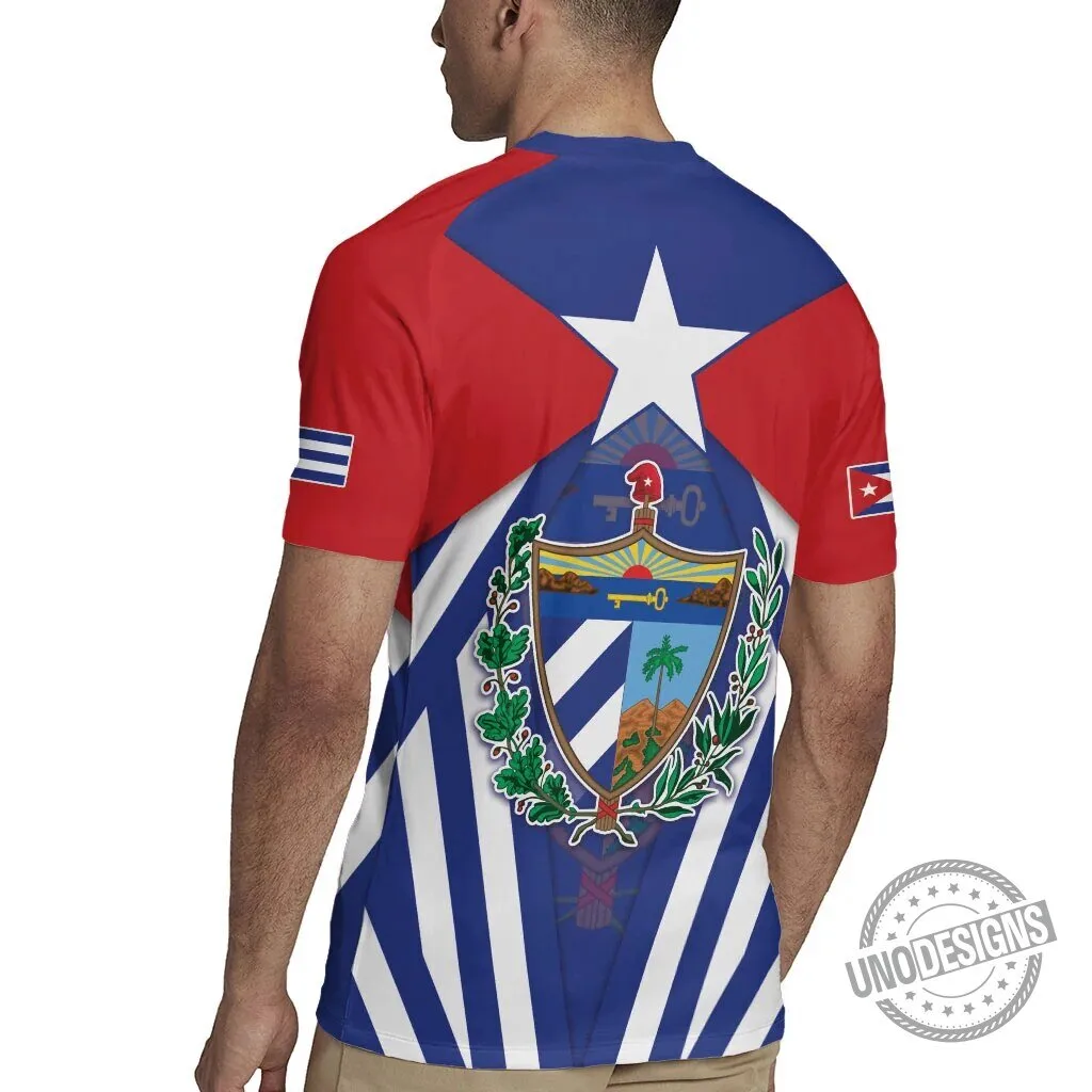 Cuba Flag Cuban Trogon Coat of Arms Rugby Jersey 7 Cuba Flag Cuban Trogon Coat of Arms Rugby Jersey