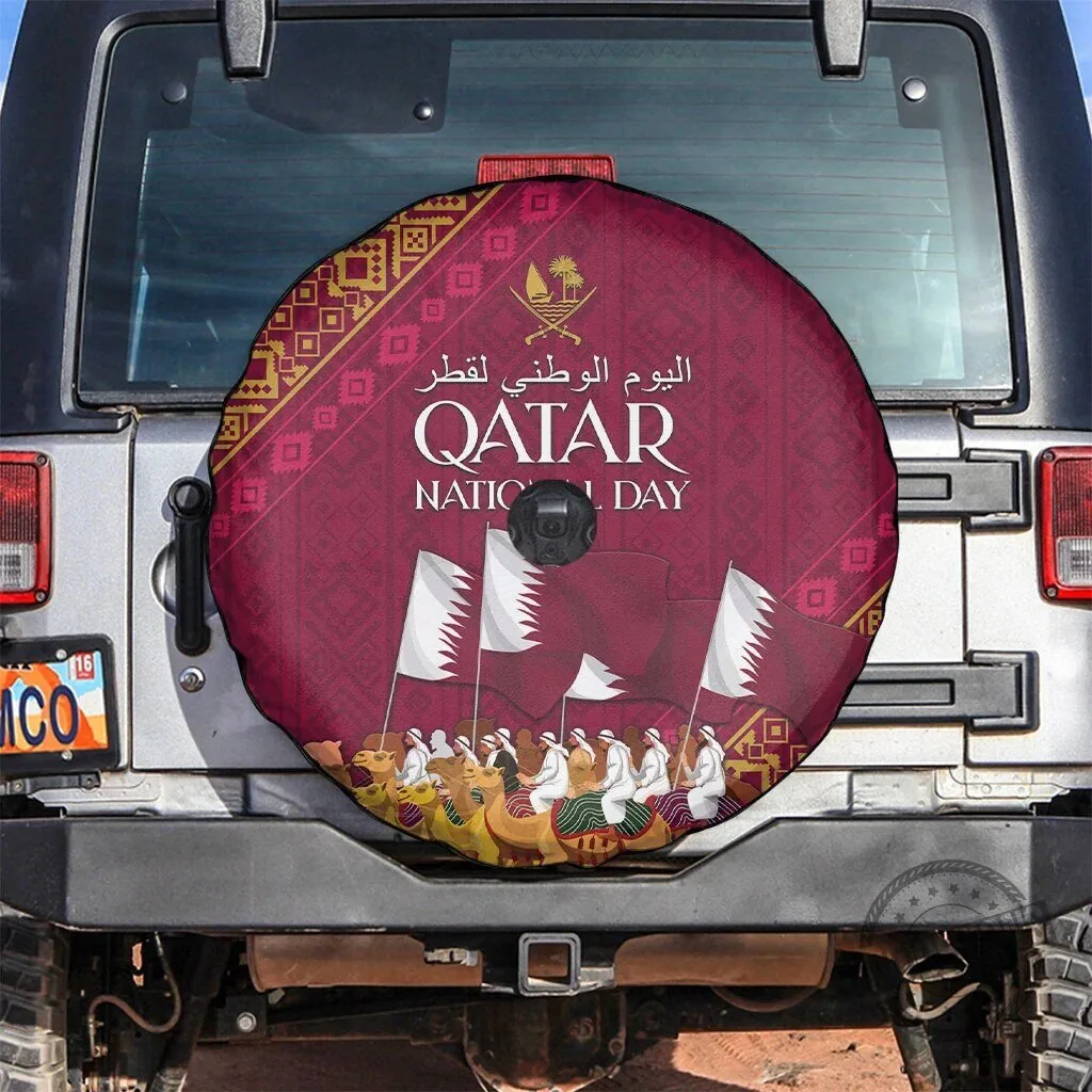 Qatar National Day Celebration Arabian Peninsula Camel Parade Spare Tire Cover 7 Qatar National Day Celebration Arabian Peninsula Camel Parade Spare Tire Cover