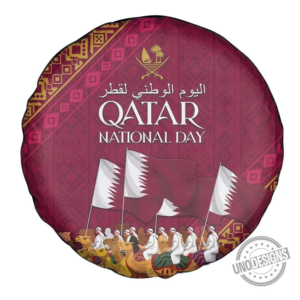 Qatar National Day Celebration Arabian Peninsula Camel Parade Spare Tire Cover 9 Qatar National Day Celebration Arabian Peninsula Camel Parade Spare Tire Cover