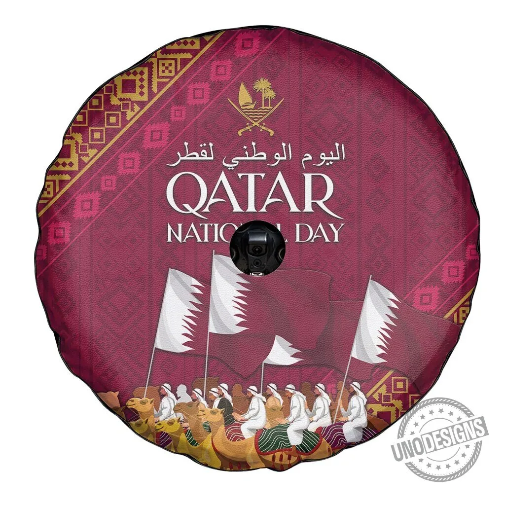 Qatar National Day Celebration Arabian Peninsula Camel Parade Spare Tire Cover 10 Qatar National Day Celebration Arabian Peninsula Camel Parade Spare Tire Cover