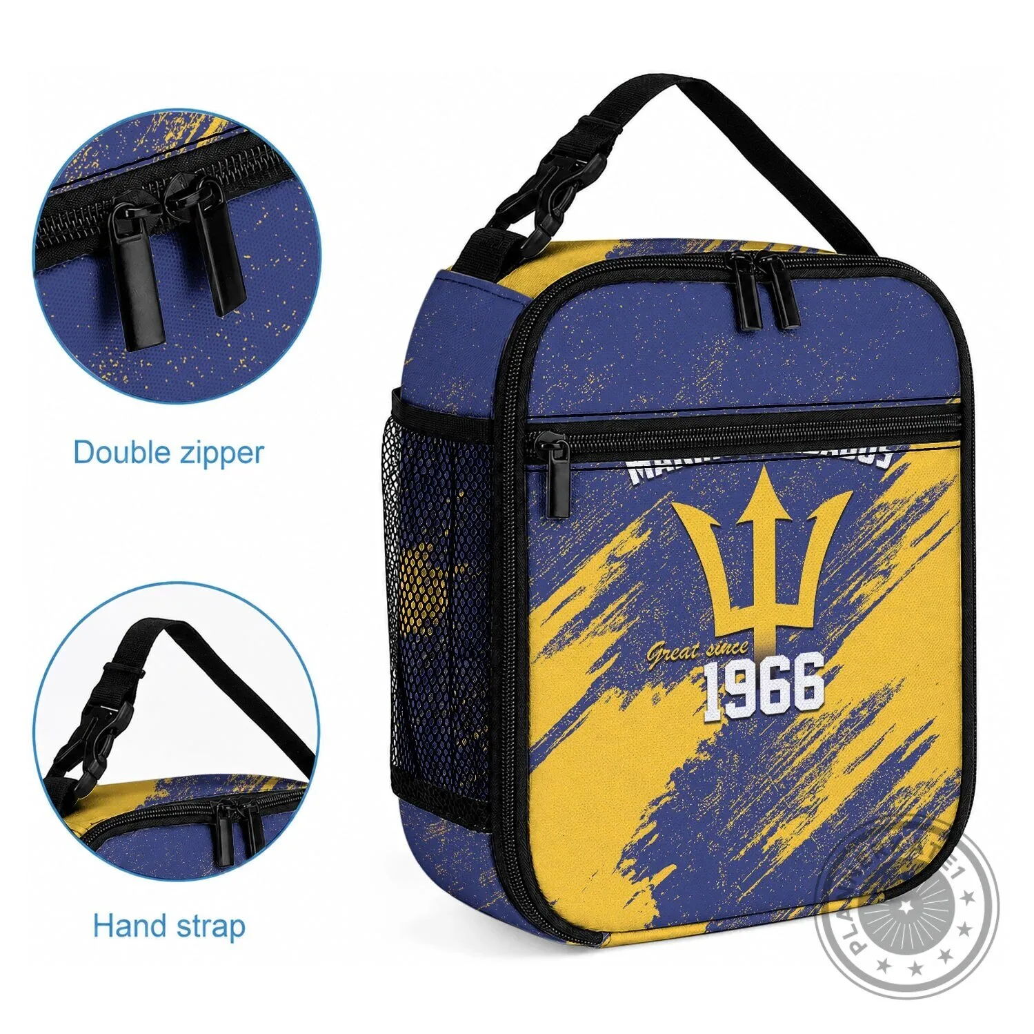 Barbados Flag Trident Great Since 1966 Insulated Lunch Bag 4 Barbados Flag Trident Great Since 1966 Insulated Lunch Bag