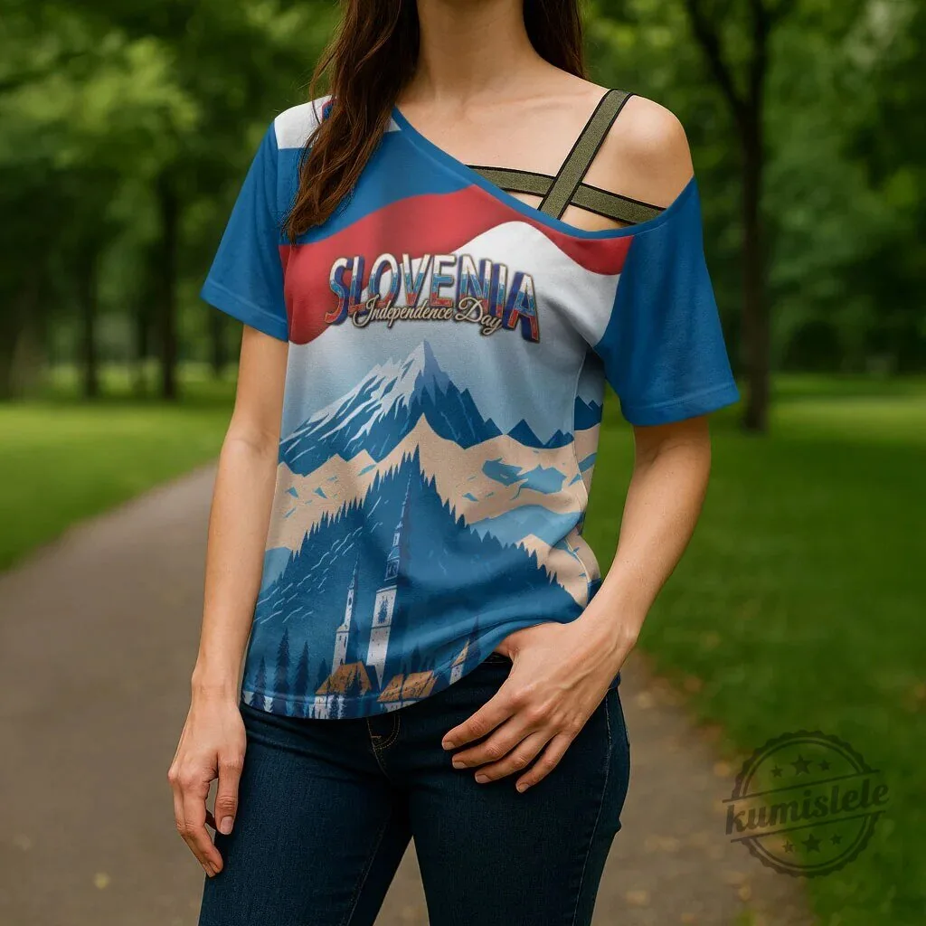 Lake Bled Landscape T-Shirt featuring Slovenia Independence Day in the Julian Alps 9 Lake Bled Landscape T-Shirt featuring Slovenia Independence Day in the Julian Alps