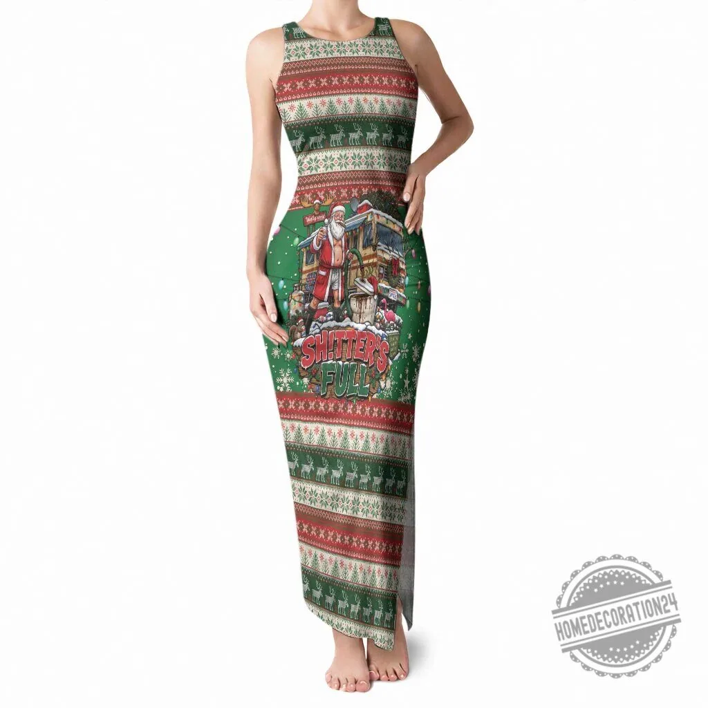 Christmas Vacation Shitter's Full Ugly Sweater Style Tank Dress