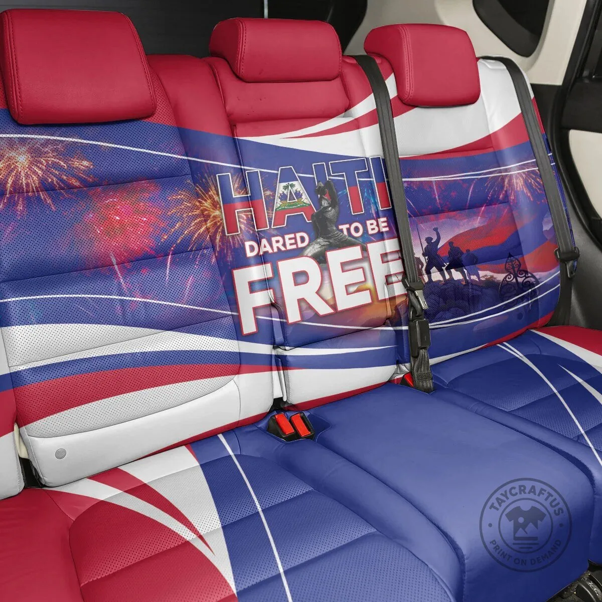 Haiti Independence Day Dared To Be Free Haitian Flag Car Seat Cover 5 Haiti Independence Day Dared To Be Free Haitian Flag Car Seat Cover