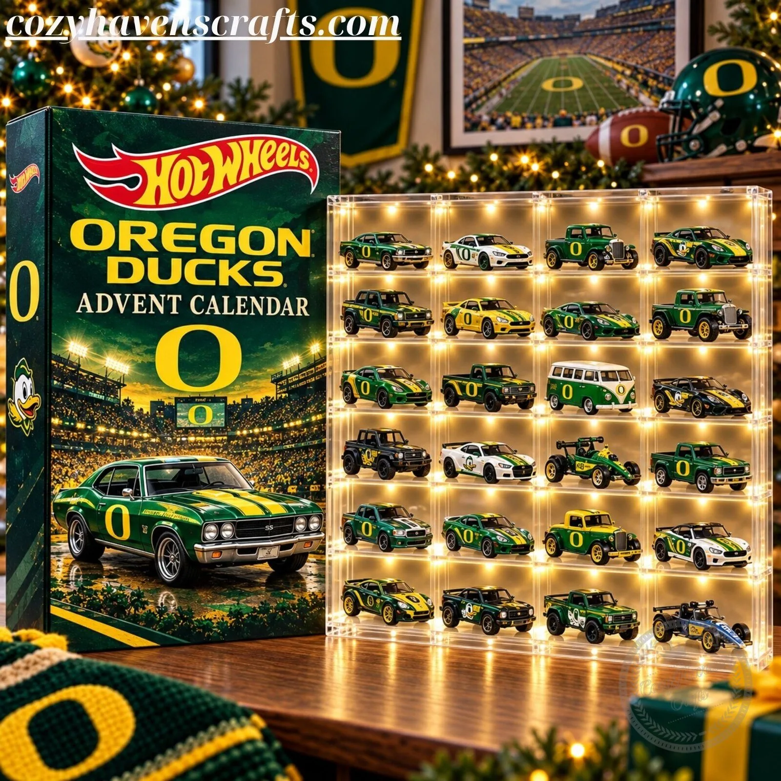 Oregon Ducks Hot Wheels Advent Calendar