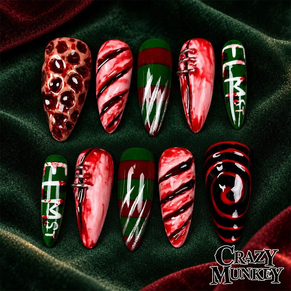 Freddy Krueger Nightmare on Elm Street Horror Press On Nails | Accessories