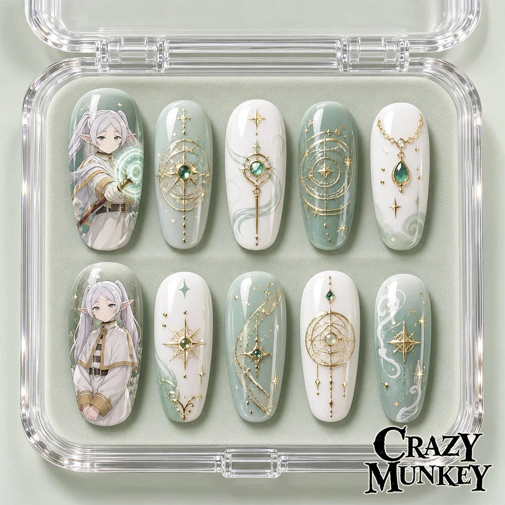 Frieren Beyond Journeys End Anime Elf Press On Nails | Accessories 3 Frieren Beyond Journeys End Anime Elf Press On Nails | Accessories