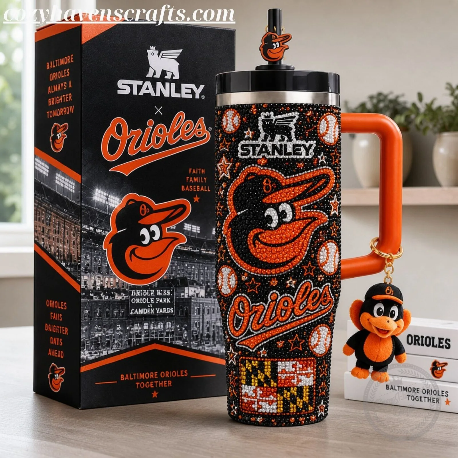 Baltimore Orioles 40oz Rhinestone Tumbler
