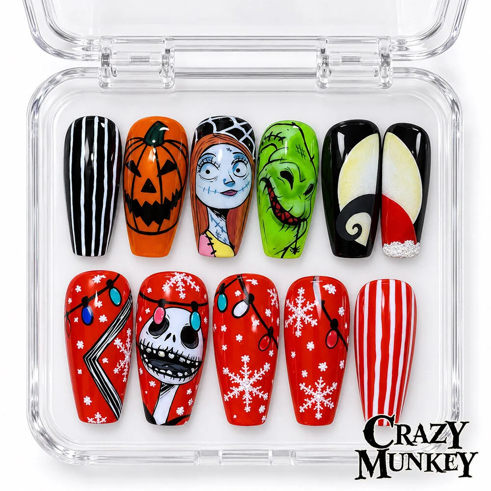 The Nightmare Before Christmas Jack Sally Press On Nails | Accessories 3 The Nightmare Before Christmas Jack Sally Press On Nails | Accessories