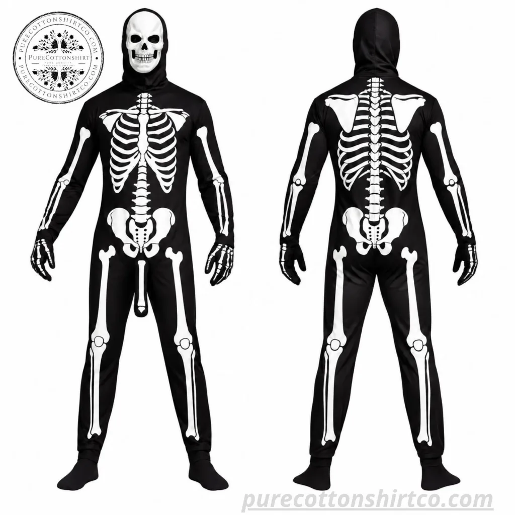 Funny Skeleton Bones Bodysuit Costume - Full Body Skeleton Jumpsuit for Halloween Cosplay Funny Skeleton Bones Bodysuit Costume - Full Body Skeleton Jumpsuit for Halloween Cosplay