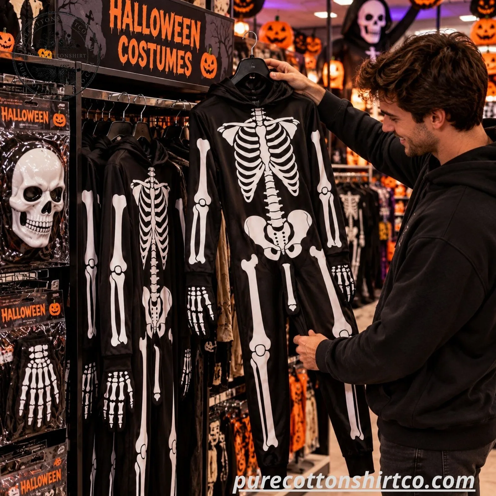 Funny Skeleton Bones Bodysuit Costume - Full Body Skeleton Jumpsuit for Halloween Cosplay 5 Funny Skeleton Bones Bodysuit Costume - Full Body Skeleton Jumpsuit for Halloween Cosplay