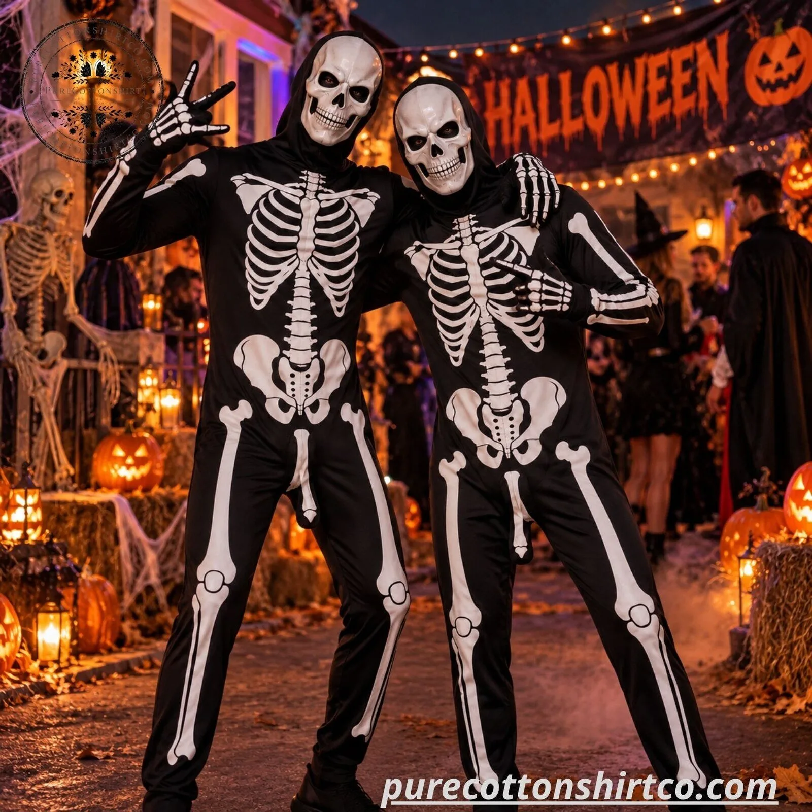 Funny Skeleton Bones Bodysuit Costume - Full Body Skeleton Jumpsuit for Halloween Cosplay 6 Funny Skeleton Bones Bodysuit Costume - Full Body Skeleton Jumpsuit for Halloween Cosplay