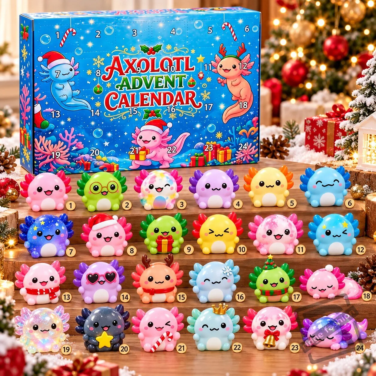 Axolotl 24-Day Christmas Countdown Calendar 3 Axolotl 24-Day Christmas Countdown Calendar product view