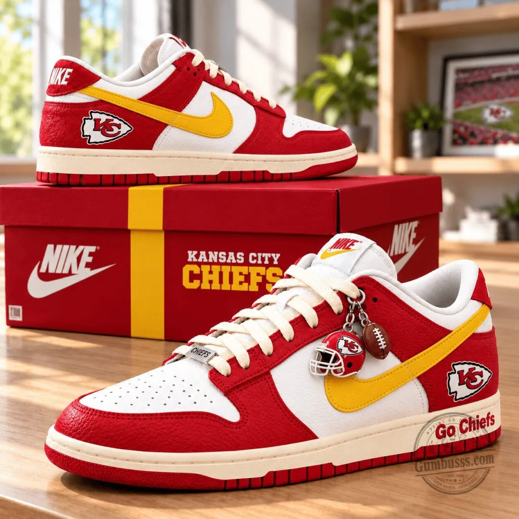 Kansas City Chiefs Custom Low-Top Sneakers Football Team Fan Shoes Kansas City Chiefs Custom Low-Top Sneakers Football Team Fan Shoes