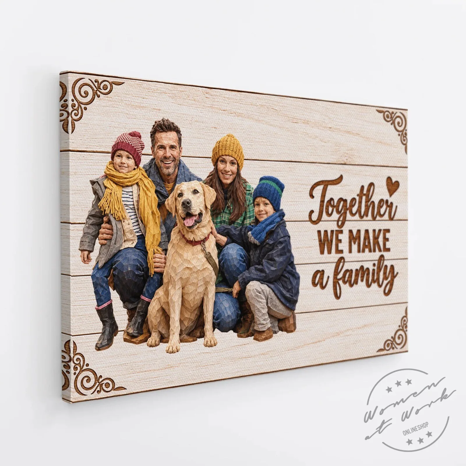 Personalized Family Photo Together We Make A Family Wooden Wall Art Canvas 5 Personalized Family Photo Together We Make A Family Wooden Wall Art Canvas