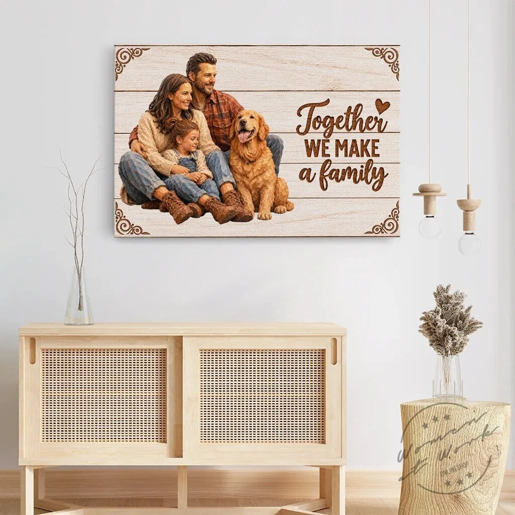 Personalized Family Photo Together We Make A Family Wooden Wall Art Canvas 6 Personalized Family Photo Together We Make A Family Wooden Wall Art Canvas