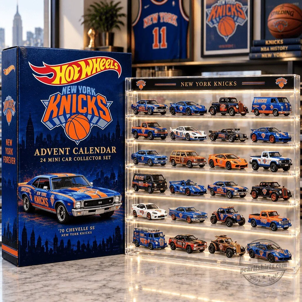 New York Knicks Hot Wheels 24 Mini Car Collector Set Advent Calendar