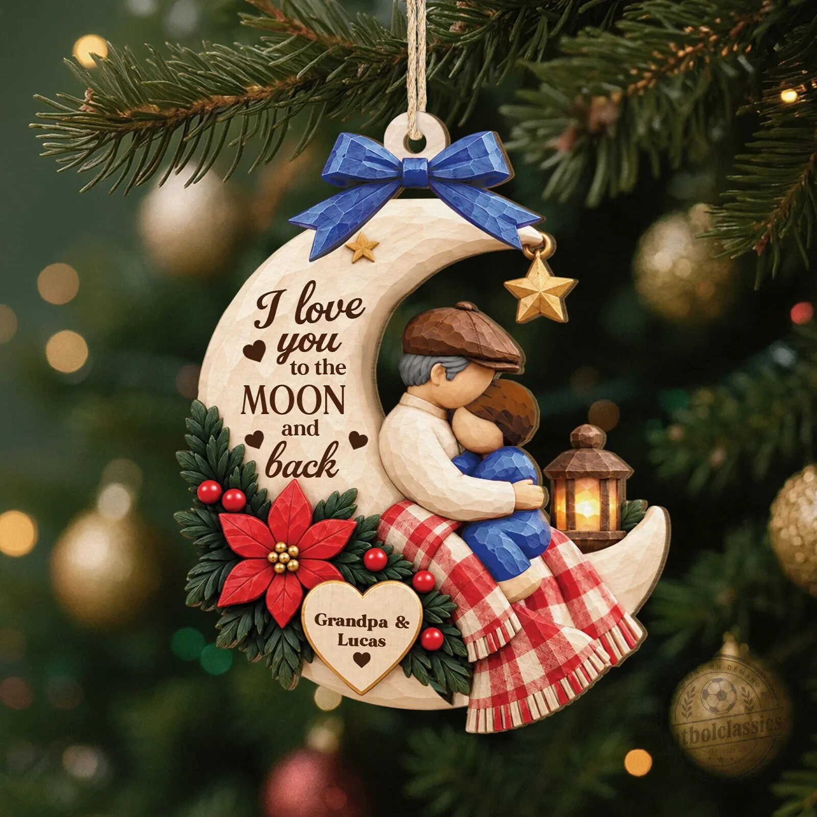 Personalized Grandma And Granddaughter I Love You To The Moon And Back Christmas Ornament 7 Personalized Grandma And Granddaughter I Love You To The Moon And Back Christmas Ornament