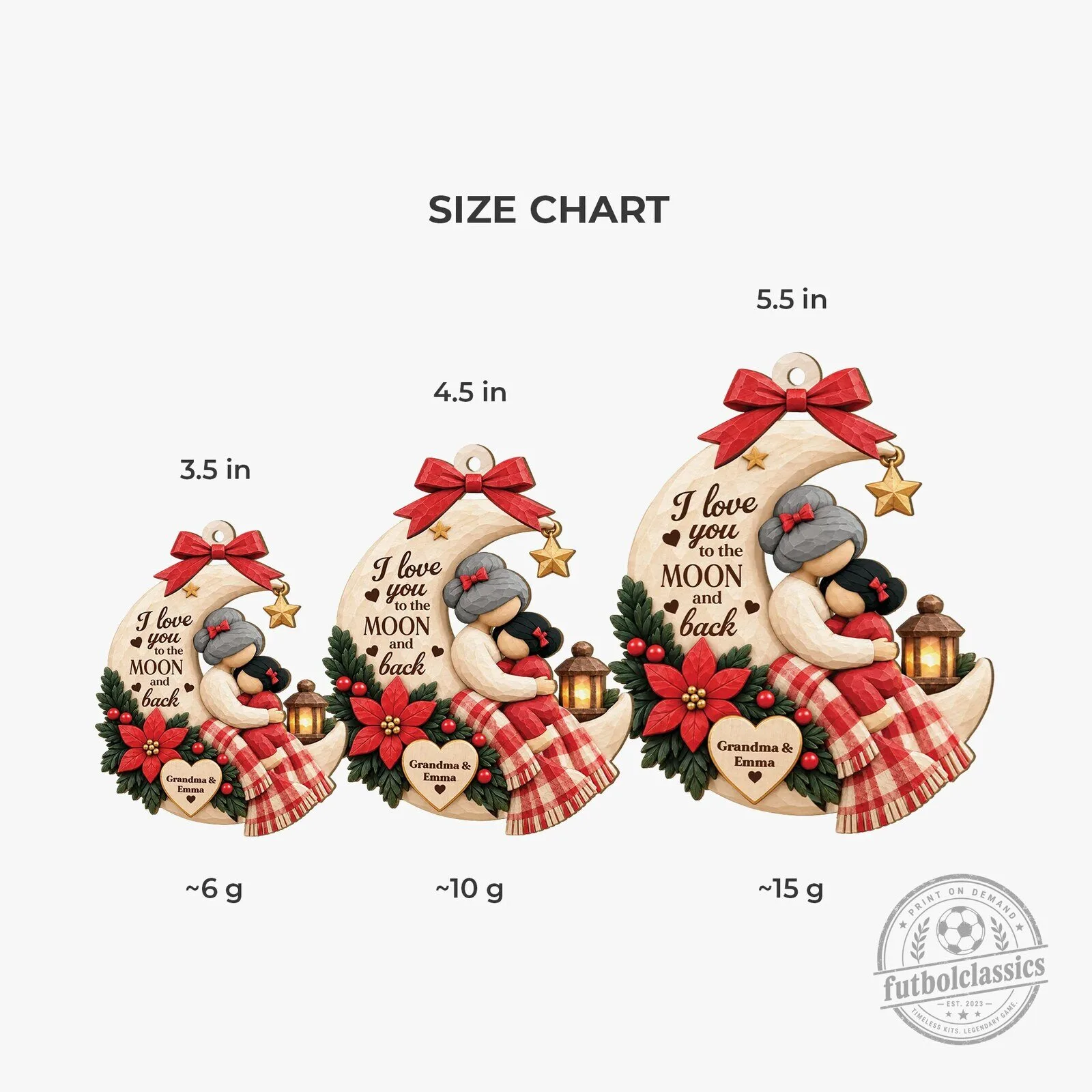 Personalized Grandma And Granddaughter I Love You To The Moon And Back Christmas Ornament 9 Personalized Grandma And Granddaughter I Love You To The Moon And Back Christmas Ornament