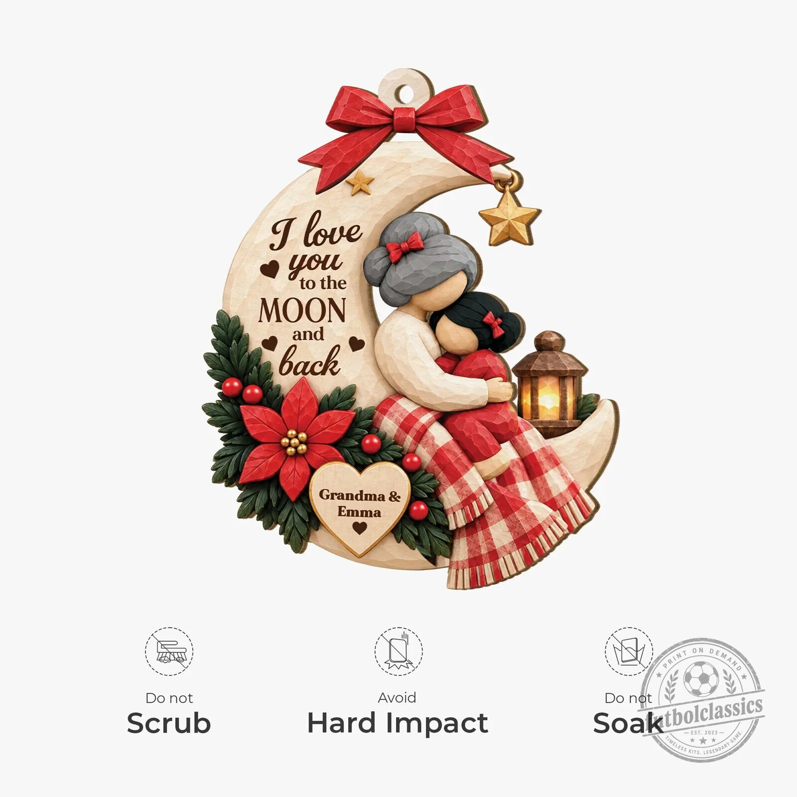 Personalized Grandma And Granddaughter I Love You To The Moon And Back Christmas Ornament 10 Personalized Grandma And Granddaughter I Love You To The Moon And Back Christmas Ornament
