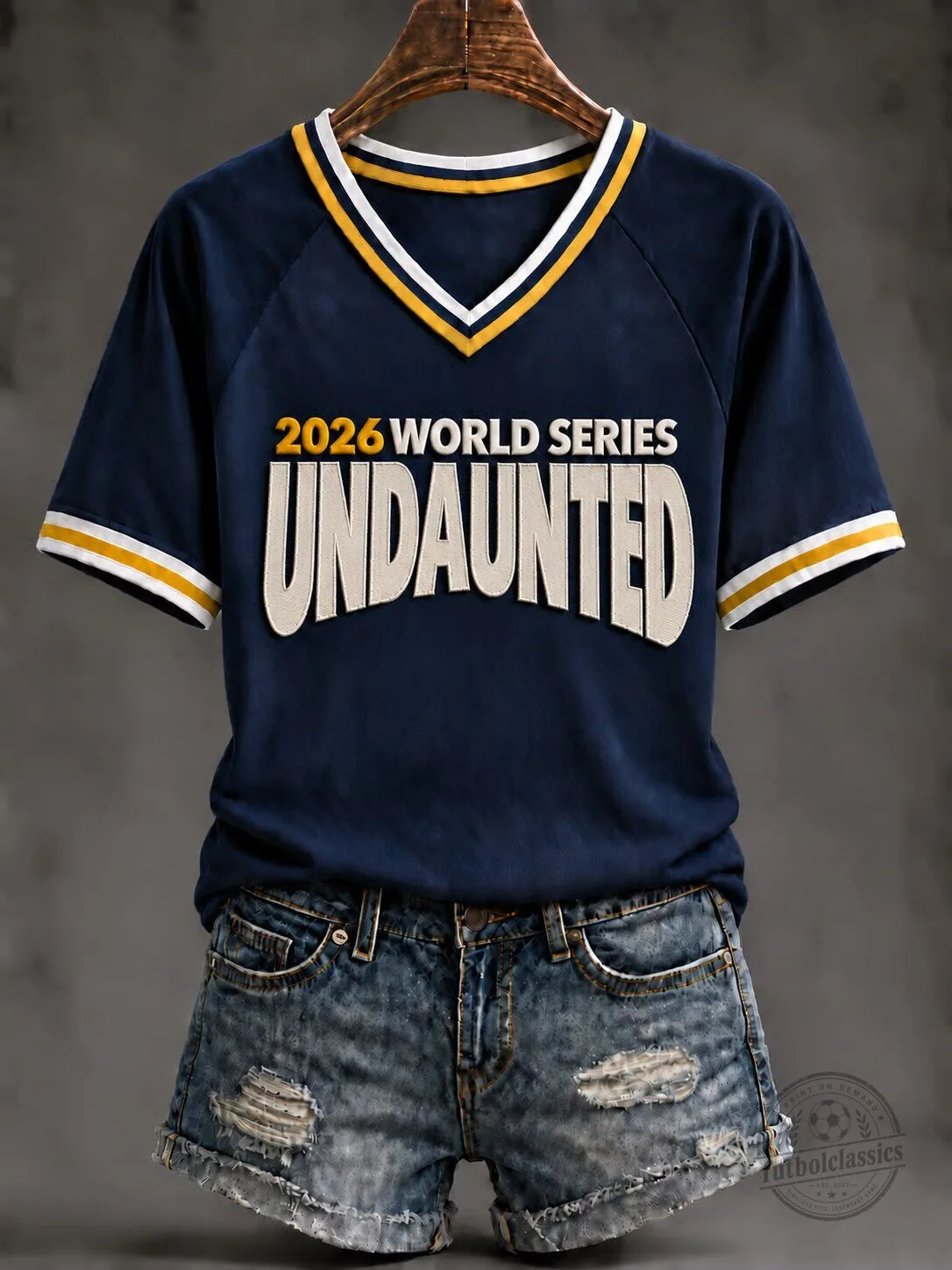 Undaunted 2026 World Series Baseball Fan V-Neck T-Shirt