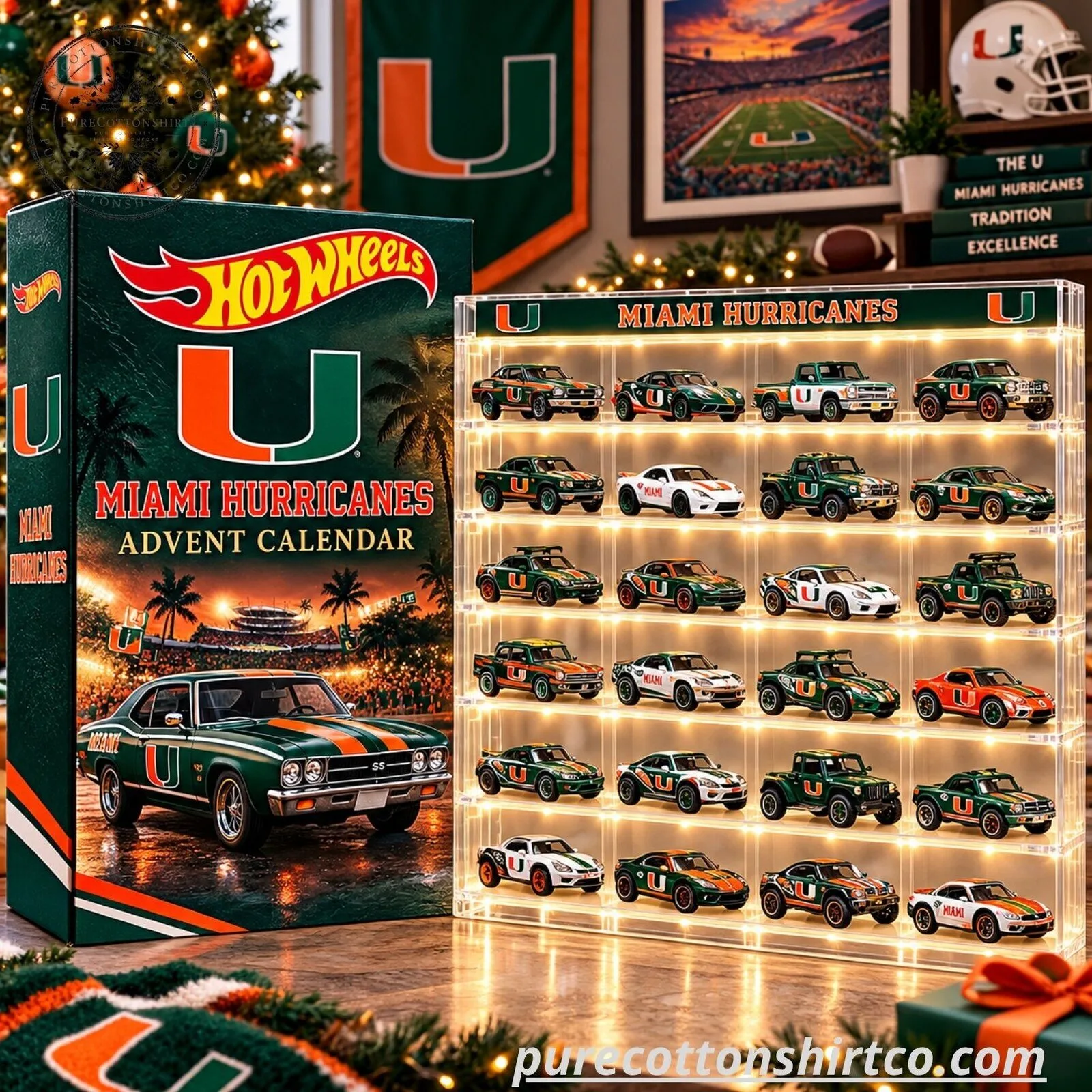 Miami Hurricanes Hot Wheels Advent Calendar