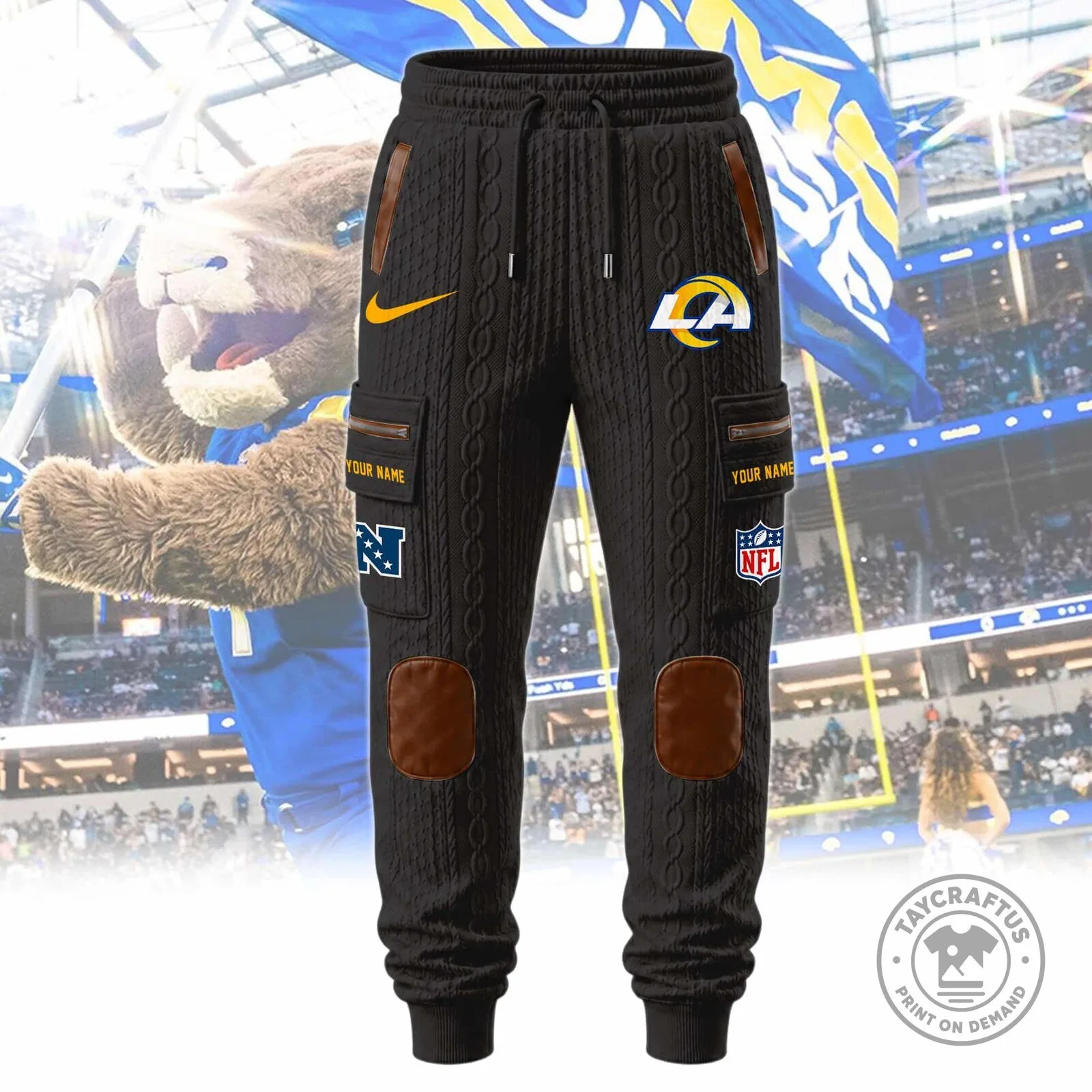 Los Angeles Rams NFL Team Logo Sherpa Lined Full Zip Hoodie and Sweatpants Set 23 Los Angeles Rams NFL Team Logo Sherpa Lined Full Zip Hoodie and Sweatpants Set
