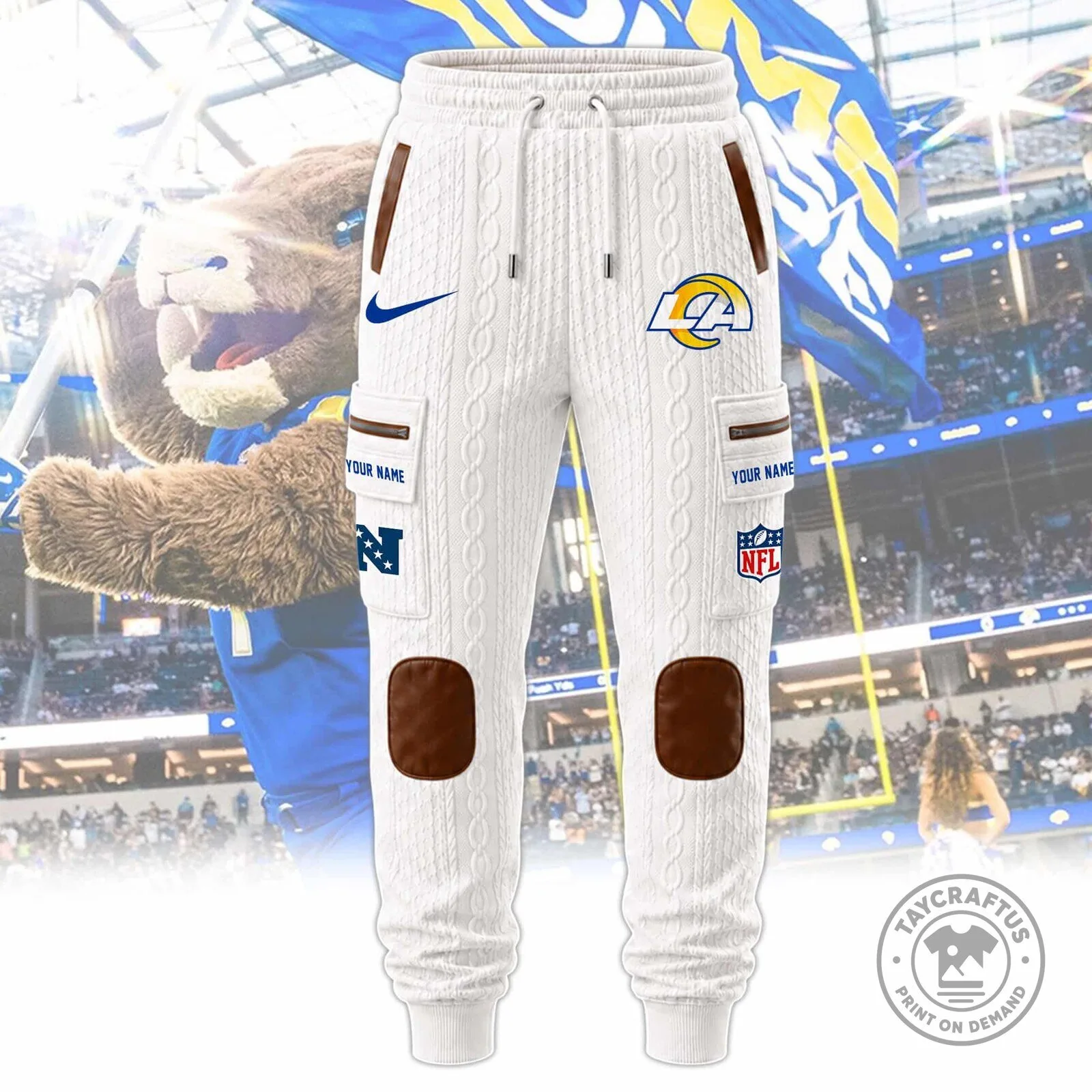 Los Angeles Rams NFL Team Logo Sherpa Lined Full Zip Hoodie and Sweatpants Set 32 Los Angeles Rams NFL Team Logo Sherpa Lined Full Zip Hoodie and Sweatpants Set