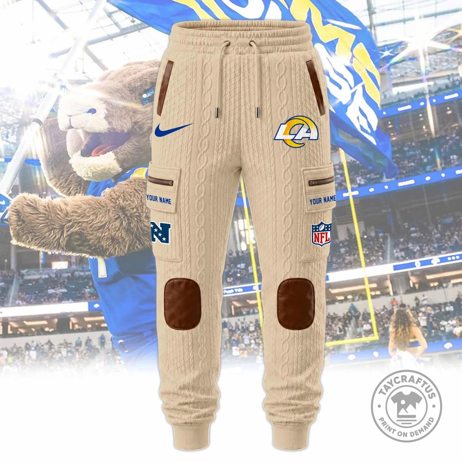Los Angeles Rams NFL Team Logo Sherpa Lined Full Zip Hoodie and Sweatpants Set 35 Los Angeles Rams NFL Team Logo Sherpa Lined Full Zip Hoodie and Sweatpants Set
