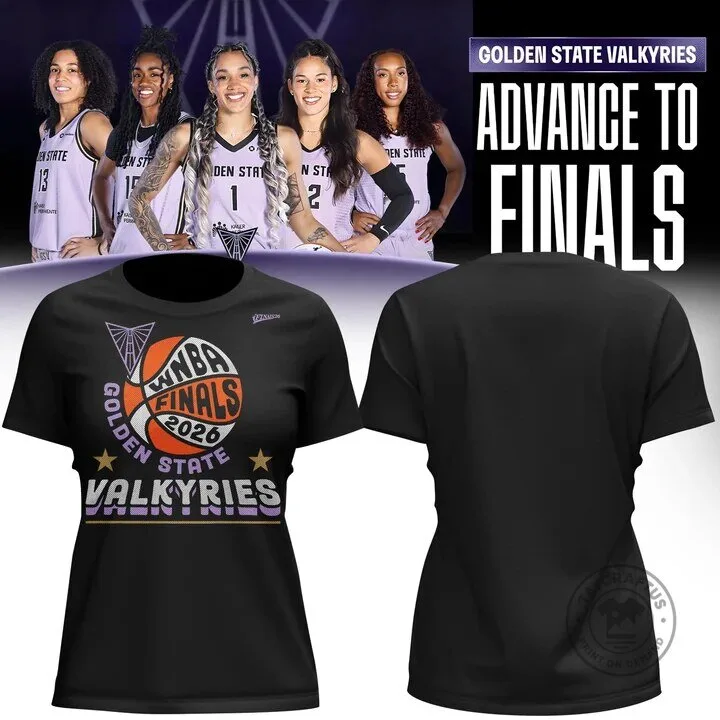 WNBA Finals 2026 Golden State Valkyries Basketball Team Black T-Shirt