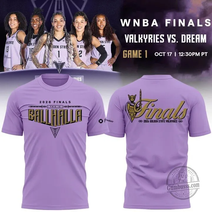 WNBA Basketball T-Shirt for Golden State Valkyries 2026 Finals at Ballhalla 3 WNBA Basketball T-Shirt for Golden State Valkyries 2026 Finals at Ballhalla