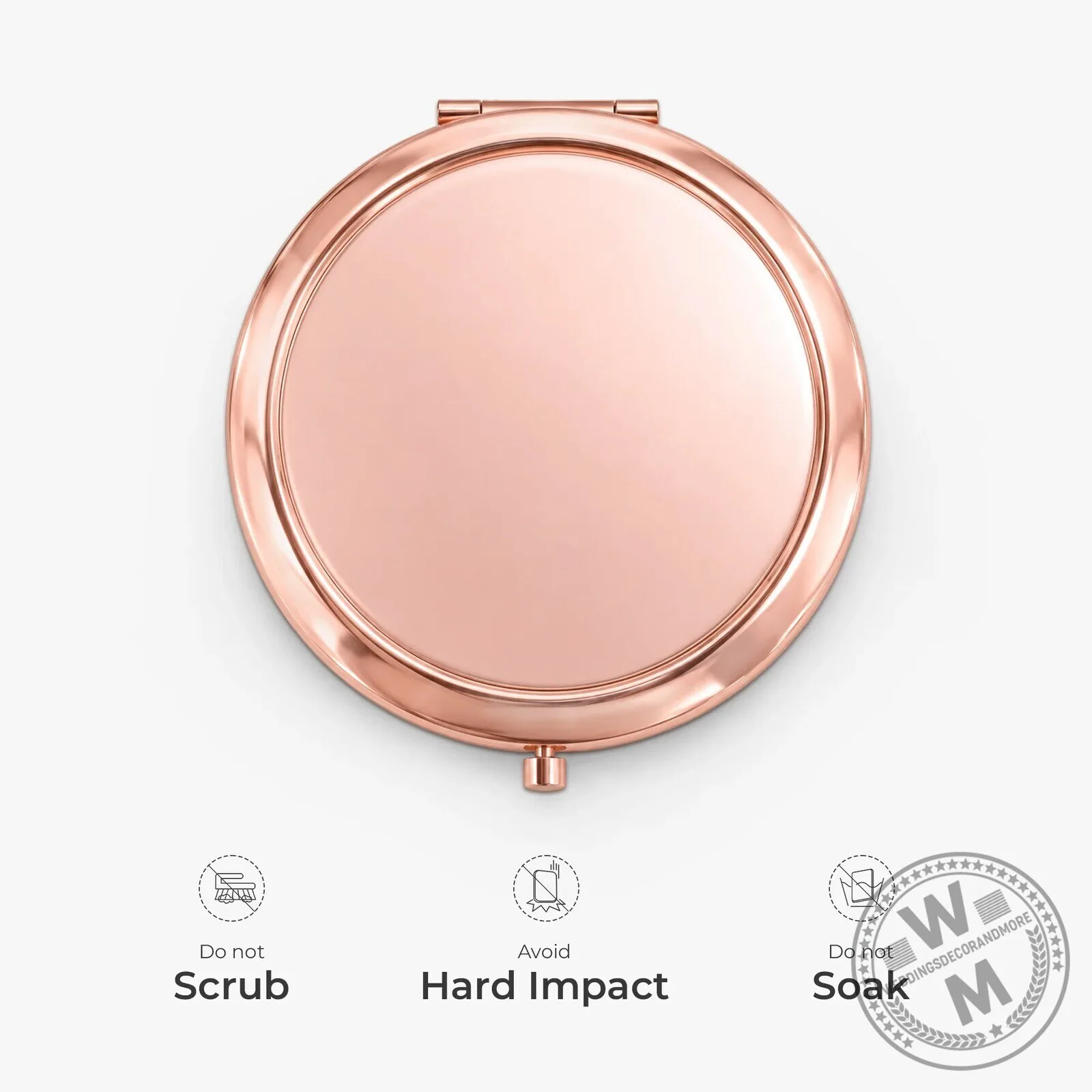 Personalized Couple Portrait Rose Gold Compact Mirror with Custom Names 8 Personalized Couple Portrait Rose Gold Compact Mirror with Custom Names
