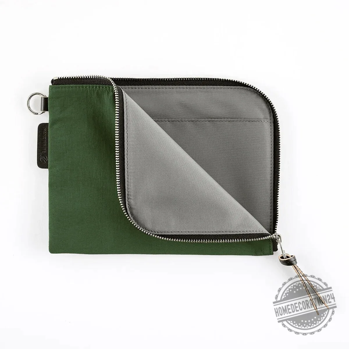 Hobonichi Tragen Flat Pouch Green A6 Zippered Storage Bag 6 Hobonichi Tragen Flat Pouch Green A6 Zippered Storage Bag