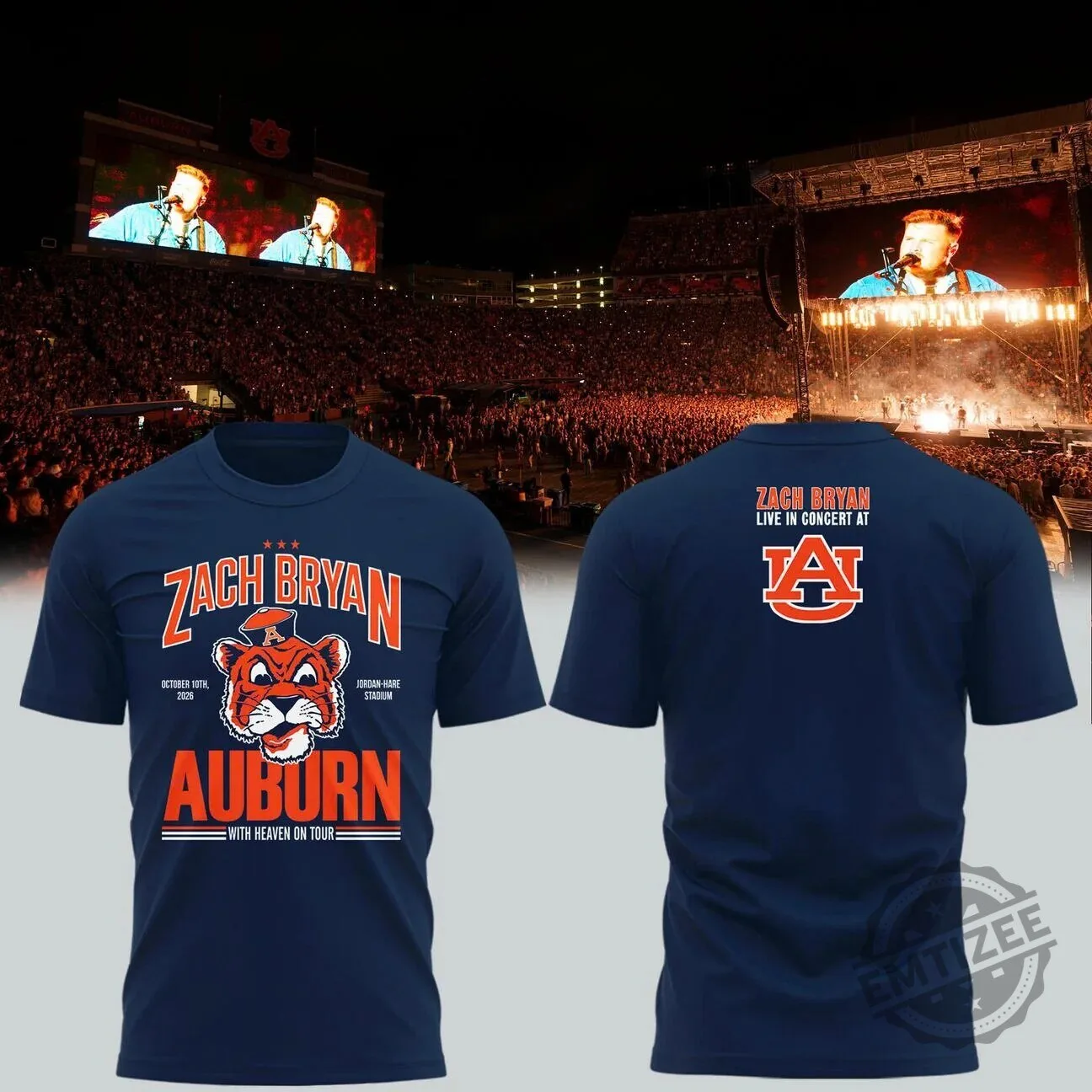 Zach Bryan Auburn Football Concert 2026 Jordan-Hare Stadium T-Shirt