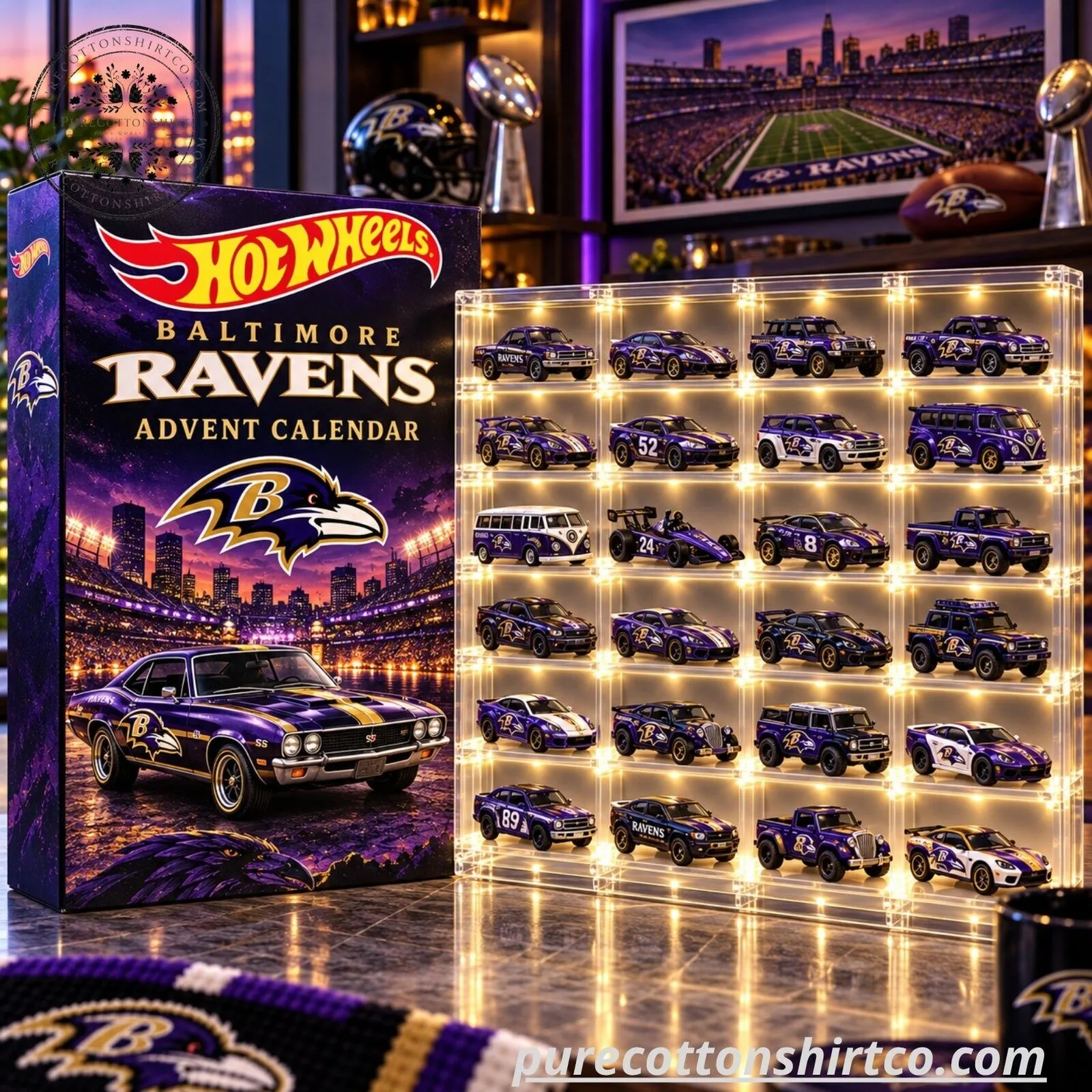 "Collectible Advent Calendars and Anniversary Whiskey Decanters for Enthusiasts" 3 Hot Wheels Wisconsin Badgers Advent Calendar