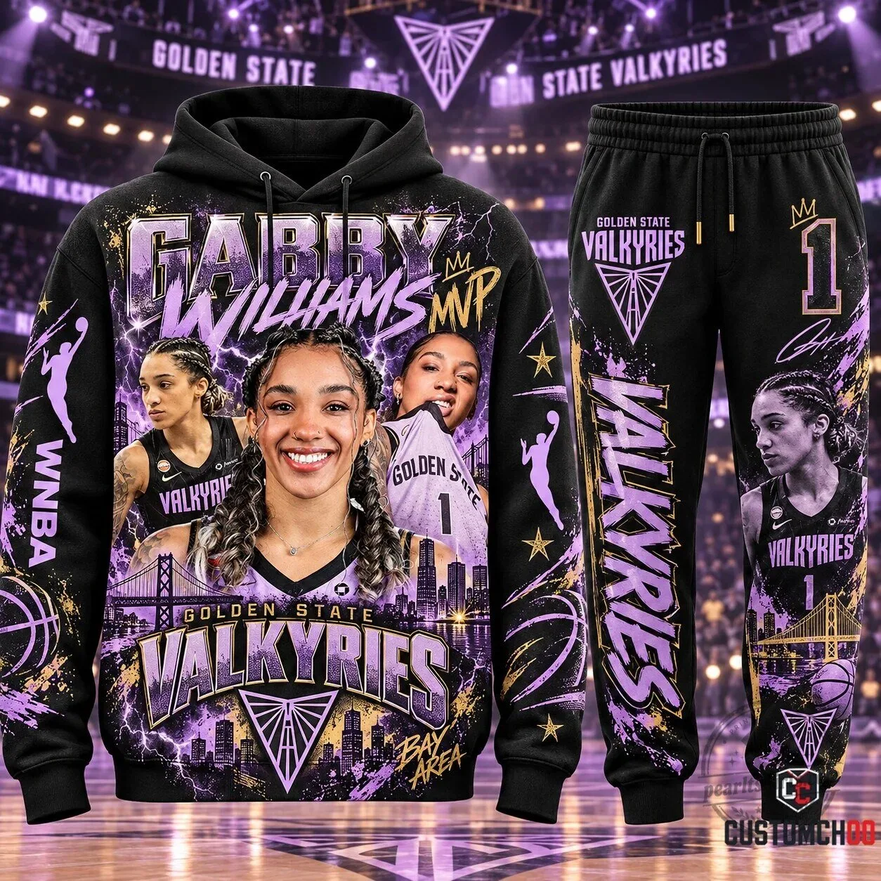 Golden State Valkyries Gabby Williams MVP Basketball Hoodie