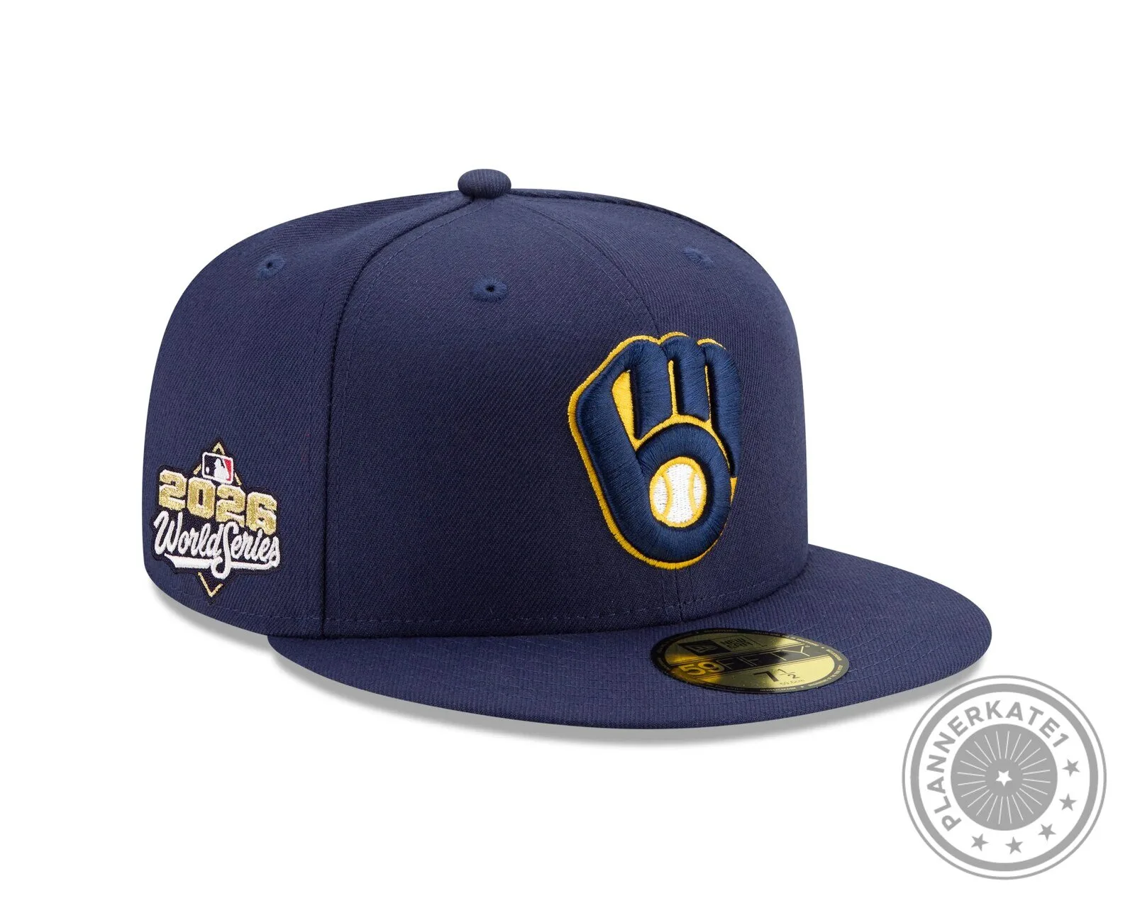 Milwaukee Brewers 2026 World Series Navy Blue Fitted Cap Hat