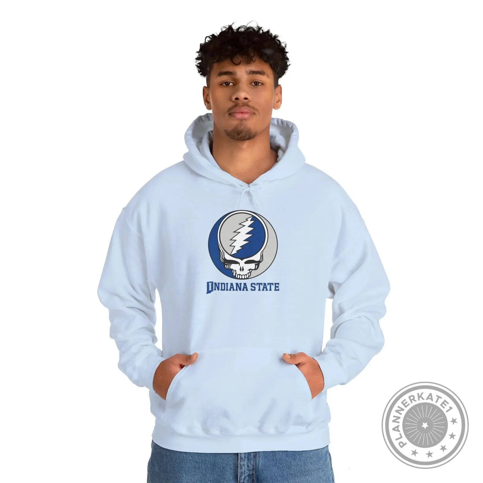 Indiana State University Grateful Dead Steal Your Face Skull Hoodie