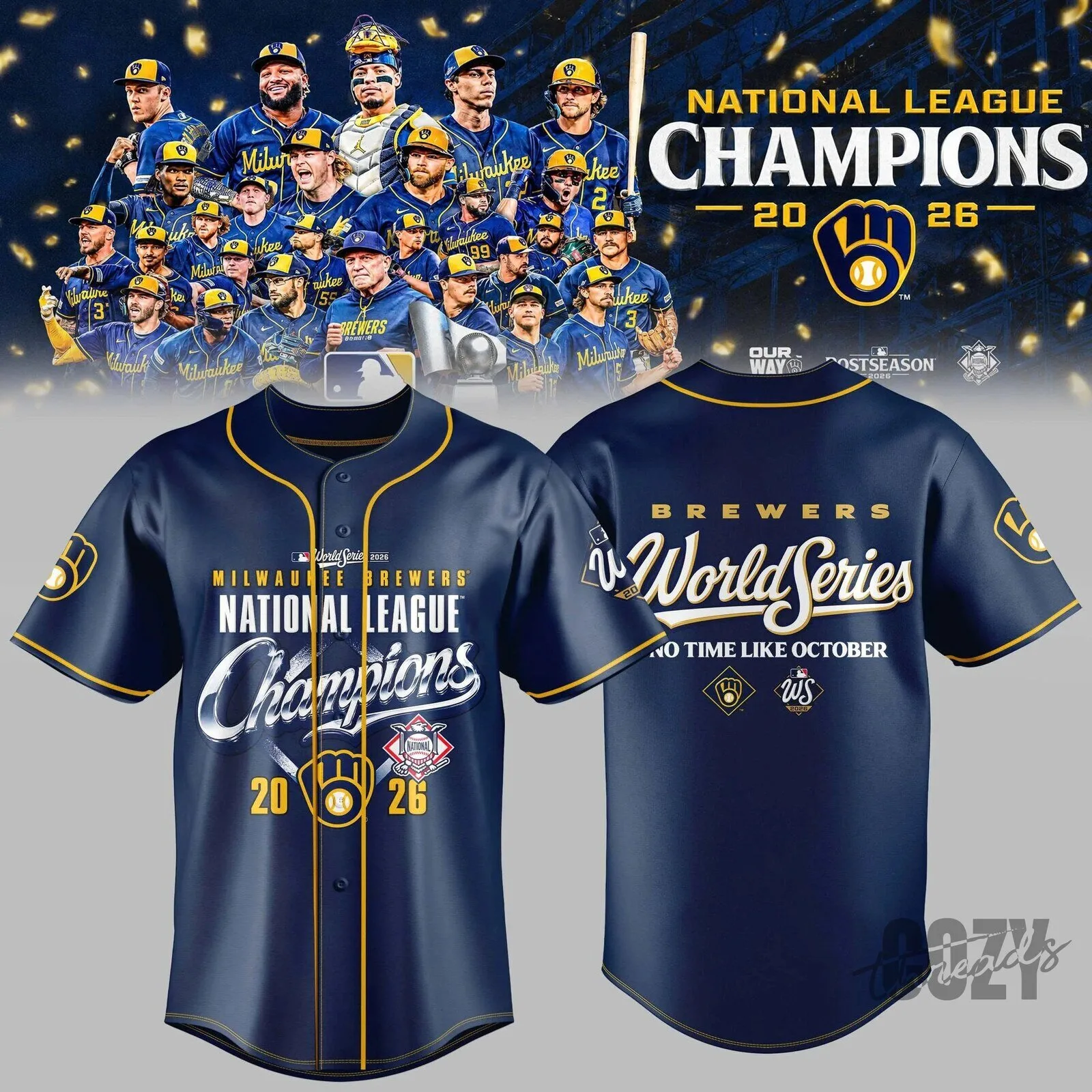 2026 World Series Jersey – National League Champs Milwaukee Brewers