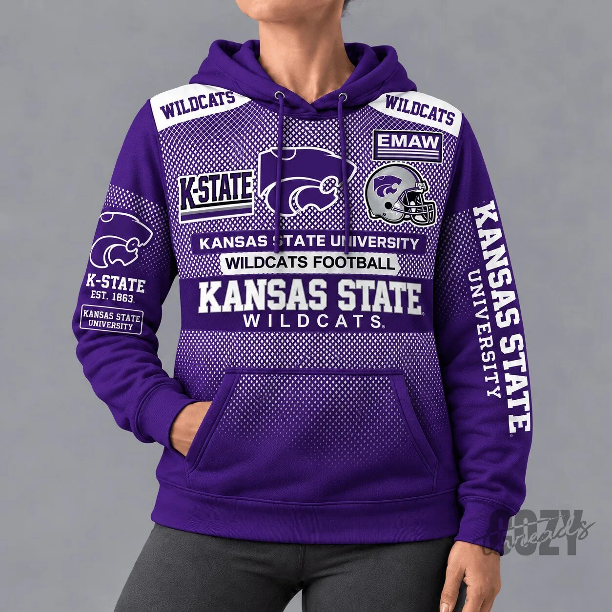 Kansas State Wildcats Football Team Purple Game Day Hoodie