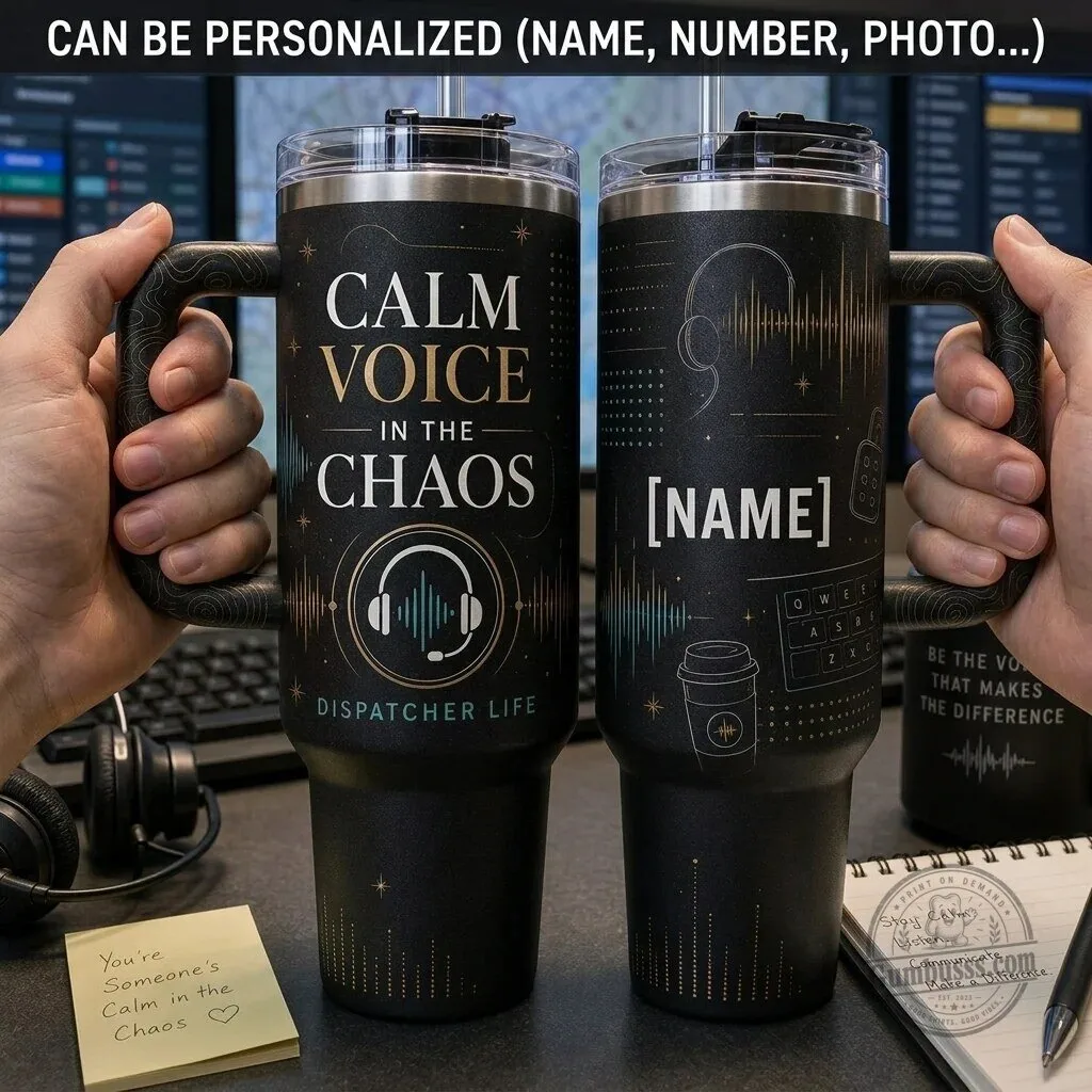 Personalized Calm Voice In The Chaos Dispatcher Life Tumbler 1 Personalized Calm Voice In The Chaos Dispatcher Life Tumbler