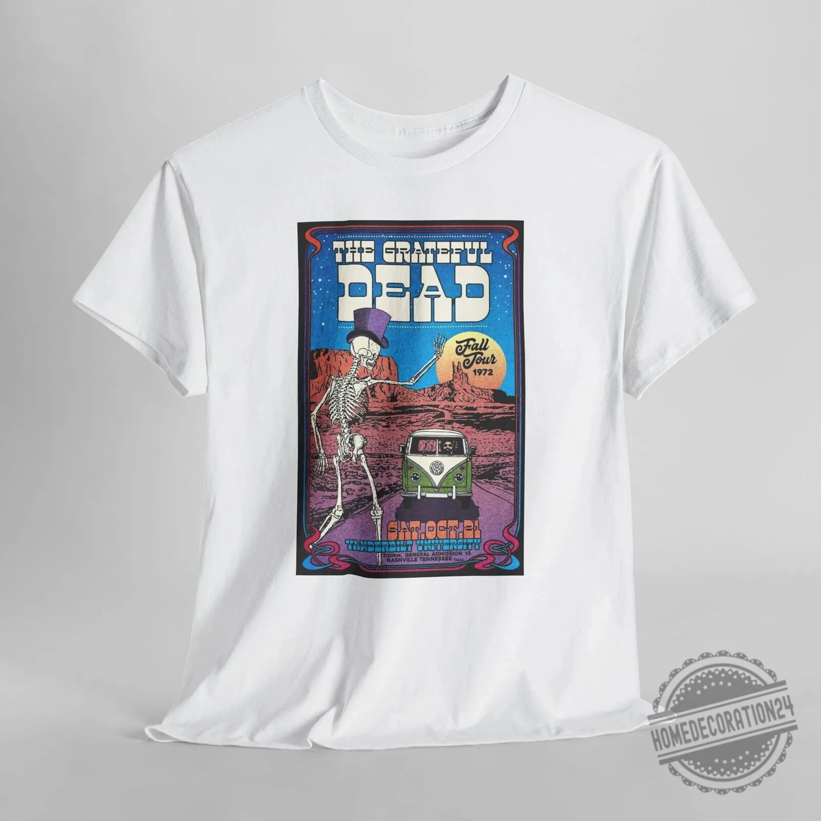 The Grateful Dead Fall Tour 1972 Vanderbilt University Concert T-Shirt 7 The Grateful Dead Fall Tour 1972 Vanderbilt University Concert T-Shirt