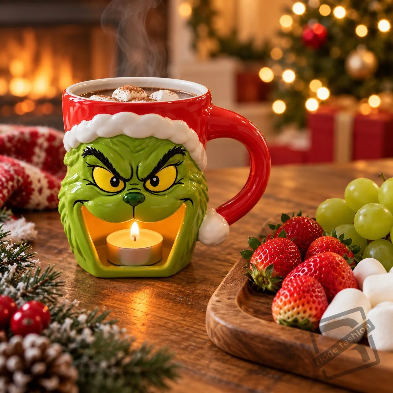 Grinch Christmas Fondue Mug – 2-in-1 Ceramic Chocolate Fondue Mug 3 Grinch Christmas Fondue Mug – 2-in-1 Ceramic Chocolate Fondue Mug product view