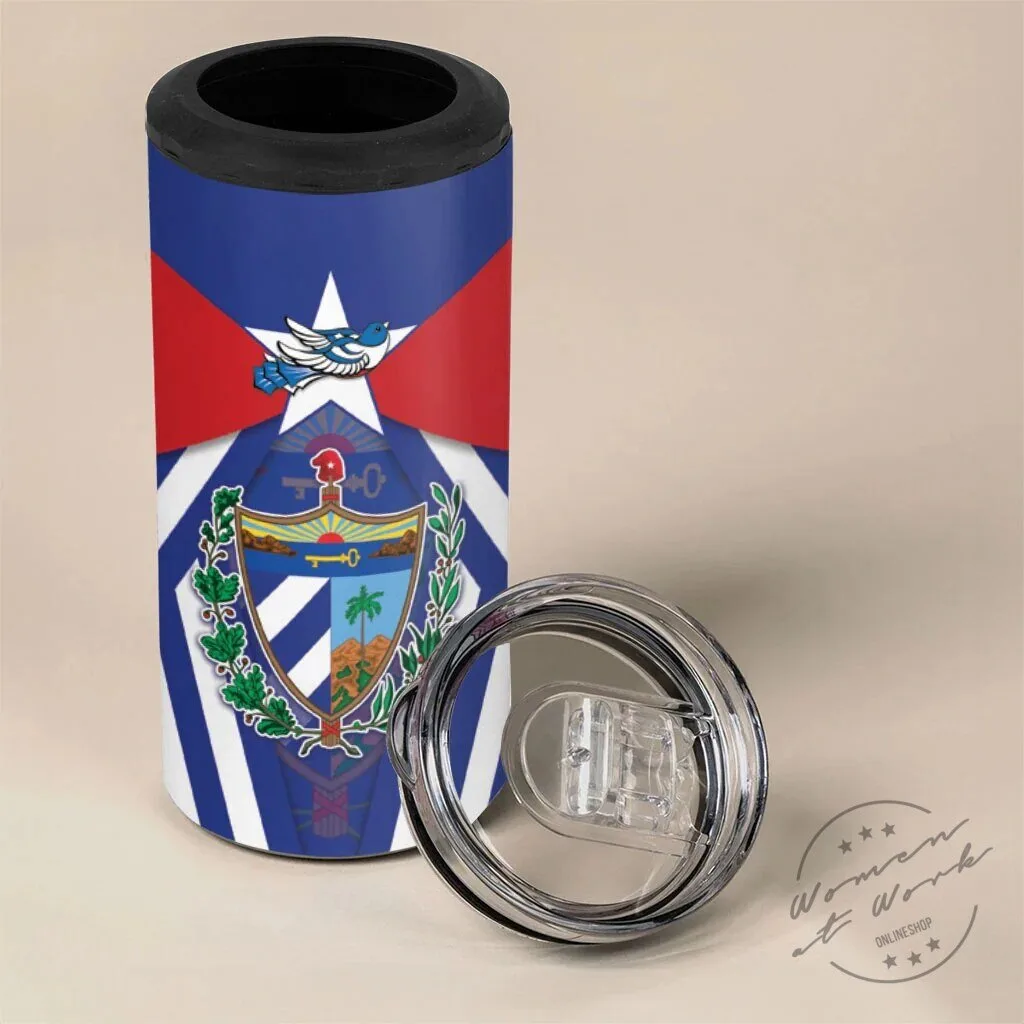 Cuban Flag Coat of Arms Insulated Can Cooler Tumbler 9 Cuban Flag Coat of Arms Insulated Can Cooler Tumbler