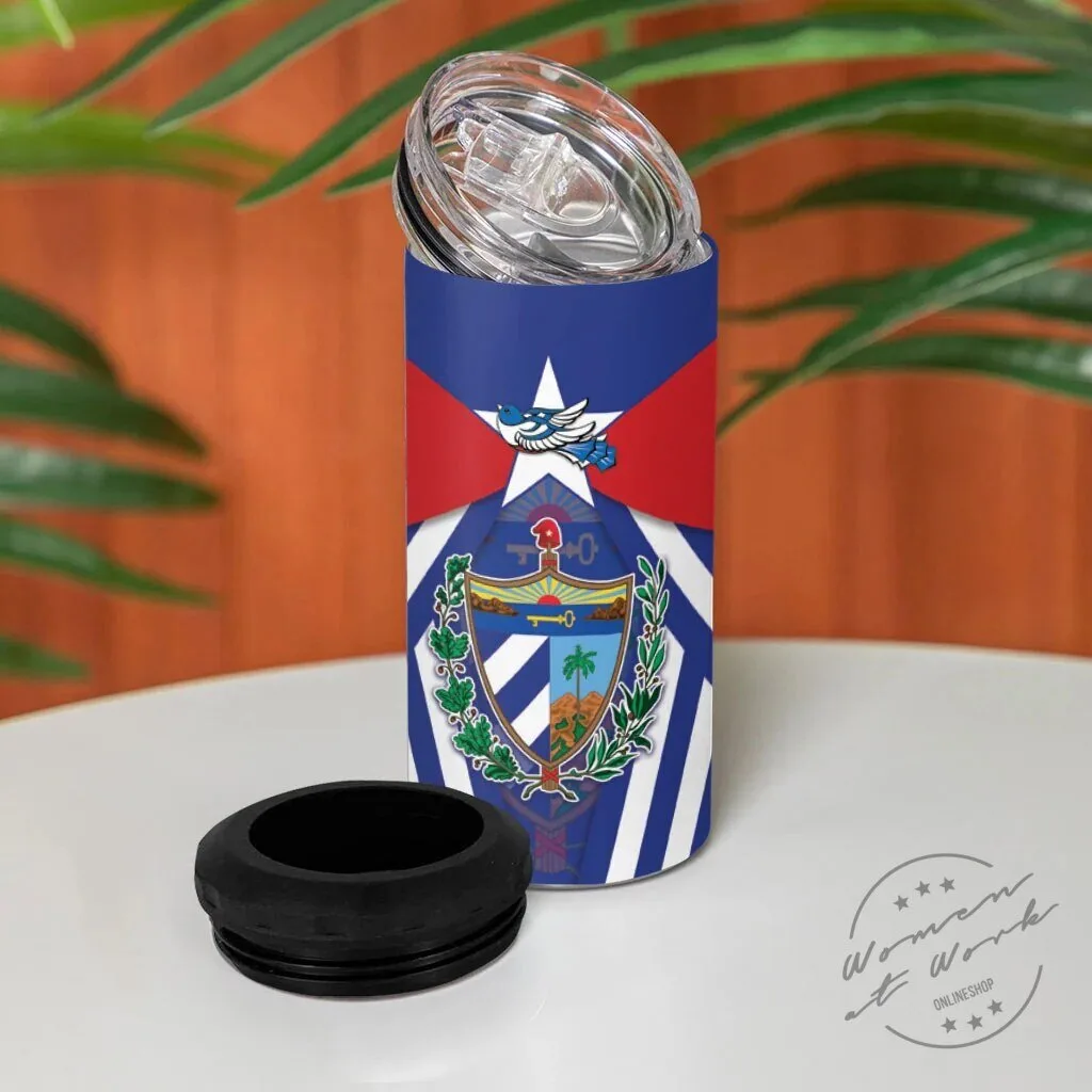 Cuban Flag Coat of Arms Insulated Can Cooler Tumbler 10 Cuban Flag Coat of Arms Insulated Can Cooler Tumbler
